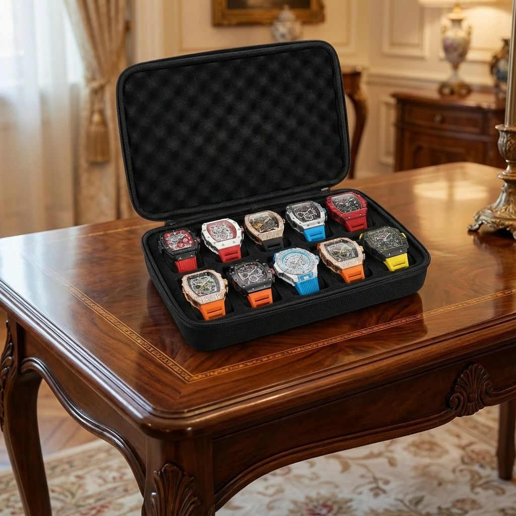 Travel Watch Case for 10 Timepieces