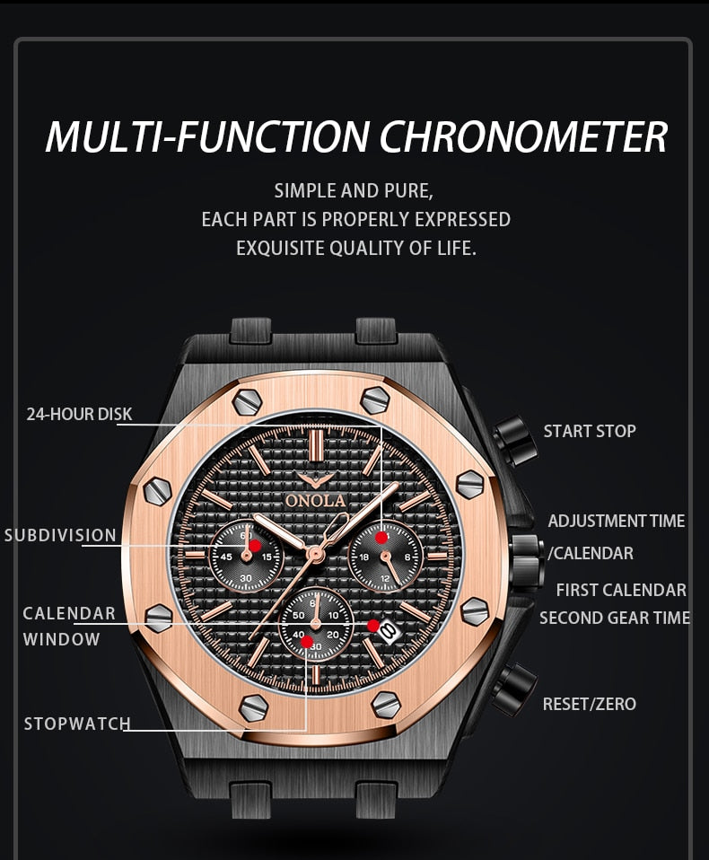 Multifunction Chronometer Watch