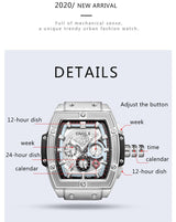 3D Dial Metallic Watch